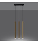 Pendant lamps - Sollux Pendant Lamp PASTELO 3L gold gloss SL.1196 - product 3