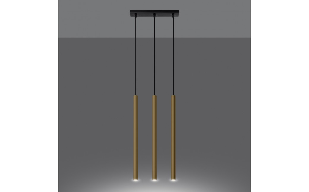 Sollux Lampa Wisząca PASTELO 3L złoty połysk SL.1196