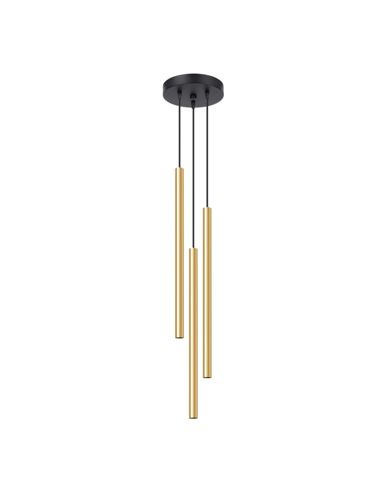 Pendant lamps - Sollux Pendant Lamp PASTELO 3P gold gloss SL.1197 - product kolory-swiatla.pl 1