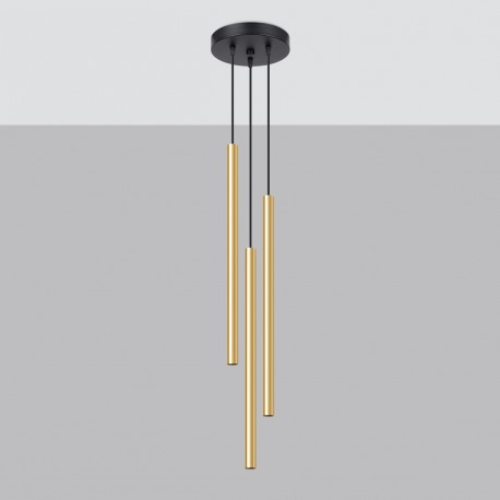 Sollux Lampa Wisząca PASTELO 3P złoty połysk SL.1197