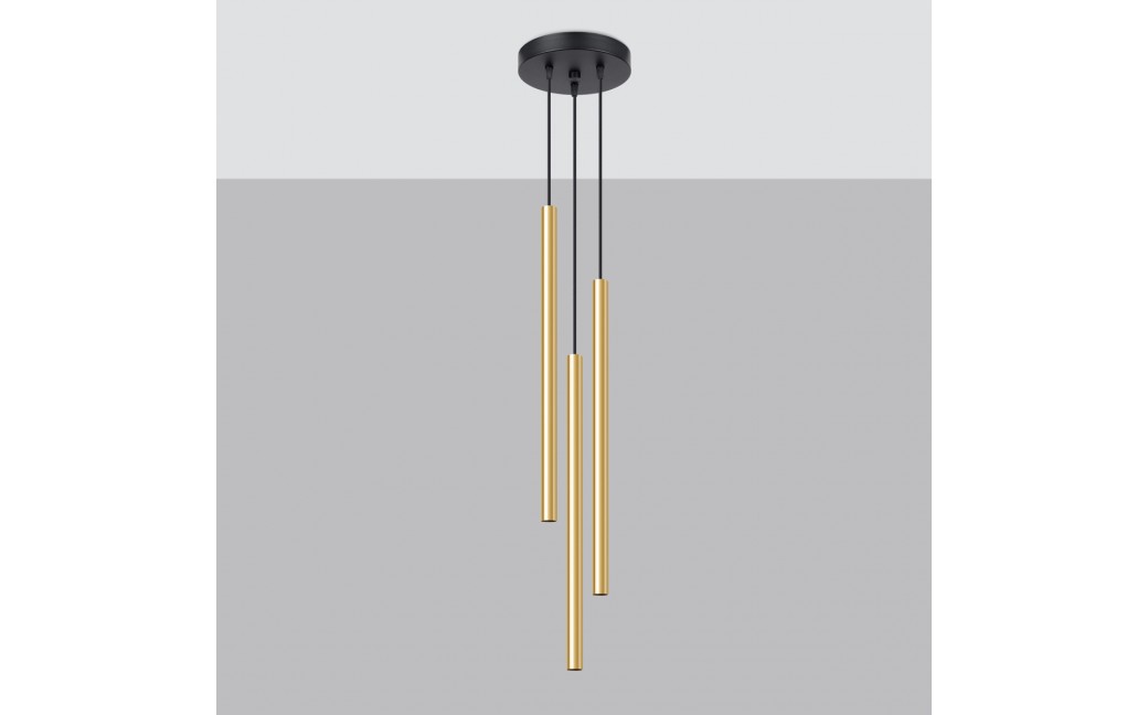 Sollux Lampa Wisząca PASTELO 3P złoty połysk SL.1197