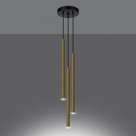 Sollux Lampa Wisząca PASTELO 3P złoty połysk SL.1197