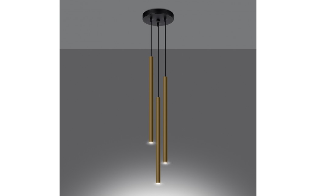 Sollux Lampa Wisząca PASTELO 3P złoty połysk SL.1197