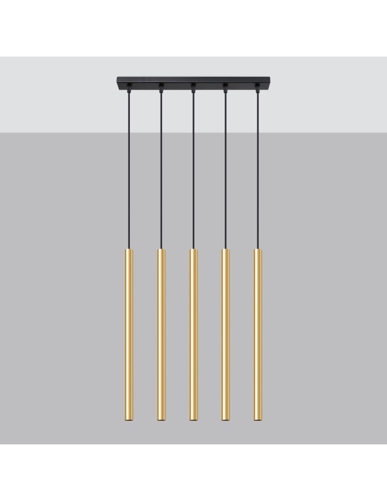 Pendant lamps - Sollux Pendant Lamp PASTELO 5L gold gloss SL.1198 - product kolory-swiatla.pl 2