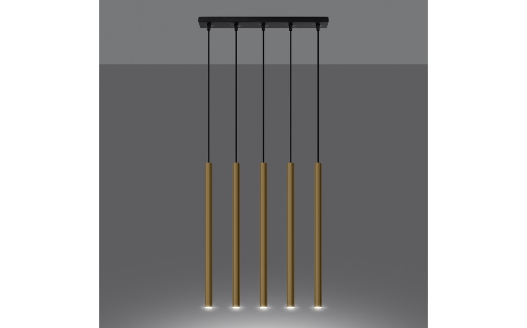 Sollux Lampa Wisząca PASTELO 5L złoty połysk SL.1198