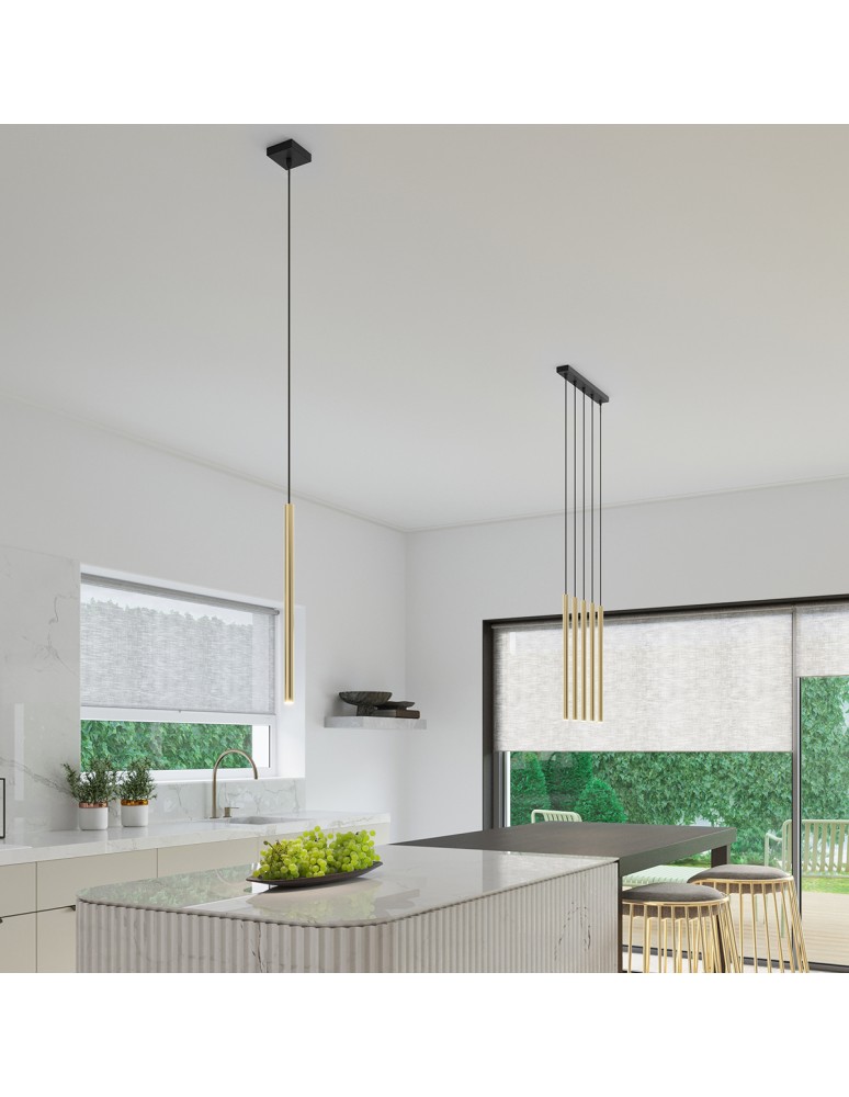 Pendant lamps - Sollux Pendant Lamp PASTELO 5L gold gloss SL.1198 - product kolory-swiatla.pl 9