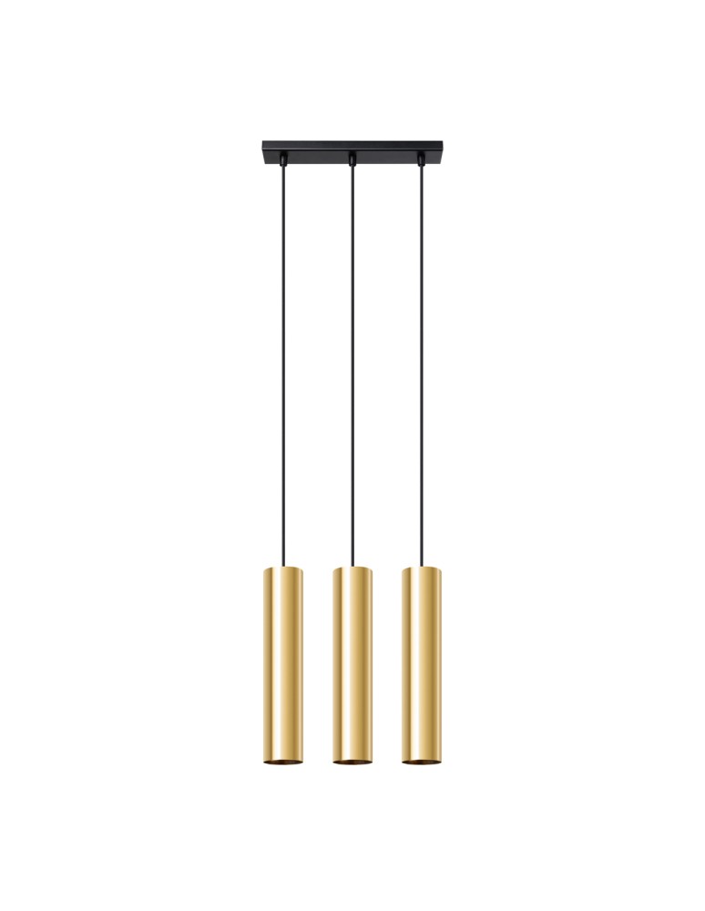 Pendant lamps - Sollux LAGOS 3 pendant lamp glossy gold SL.1201 - product kolory-swiatla.pl 1