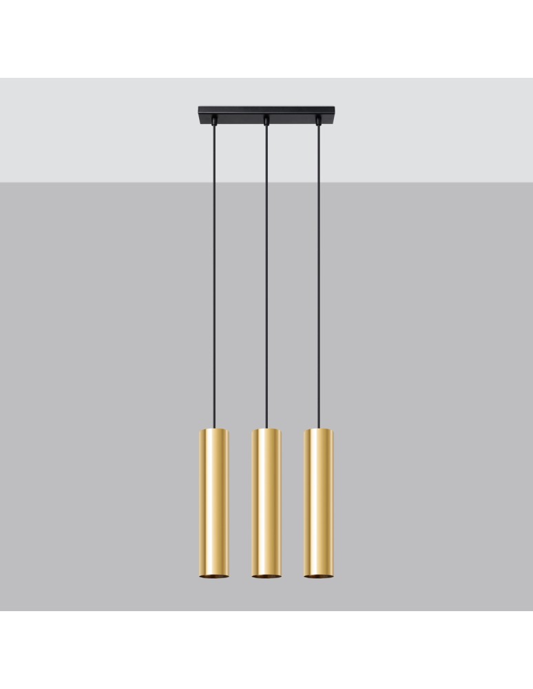 Pendant lamps - Sollux LAGOS 3 pendant lamp glossy gold SL.1201 - product kolory-swiatla.pl 2