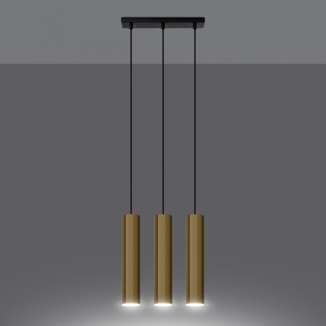 Sollux Lampa Wisząca LAGOS 3 złoty połysk SL.1201