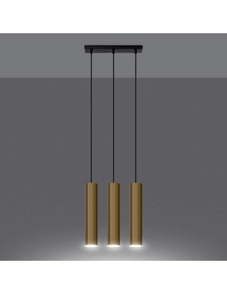 Pendant lamps - Sollux LAGOS 3 pendant lamp glossy gold SL.1201 - product kolory-swiatla.pl 3