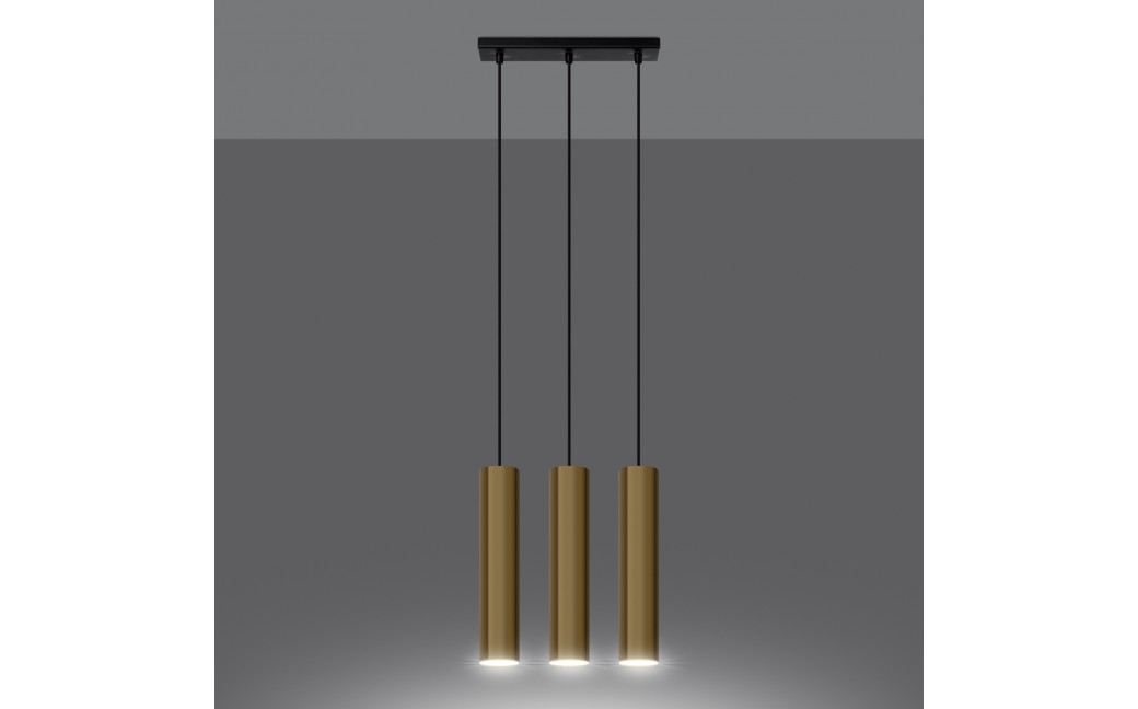 Sollux Lampa Wisząca LAGOS 3 złoty połysk SL.1201