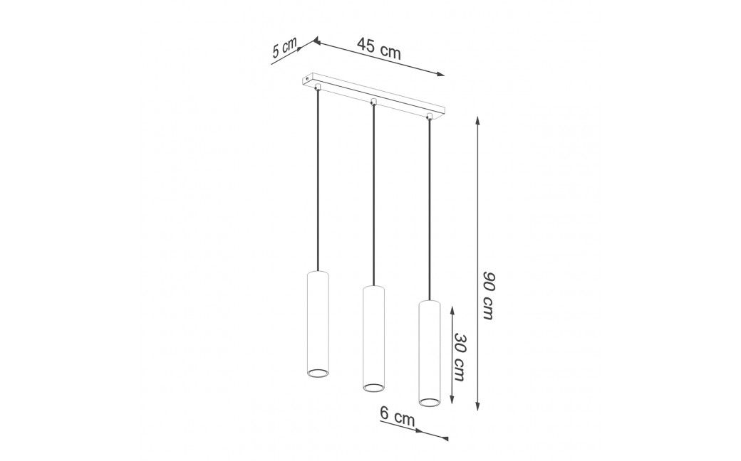 Sollux Lampa Wisząca LAGOS 3 złoty połysk SL.1201