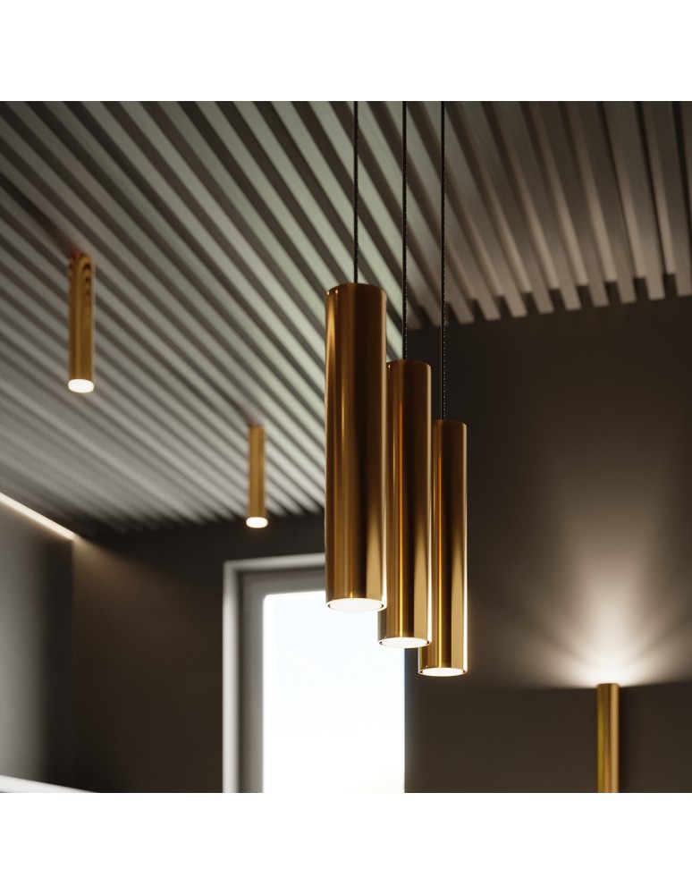 Pendant lamps - Sollux LAGOS 3 pendant lamp glossy gold SL.1201 - product kolory-swiatla.pl 7