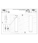 Ceiling lamps - Sollux Plafond LAGOS 30 glossy gold SL.1203 - product 6