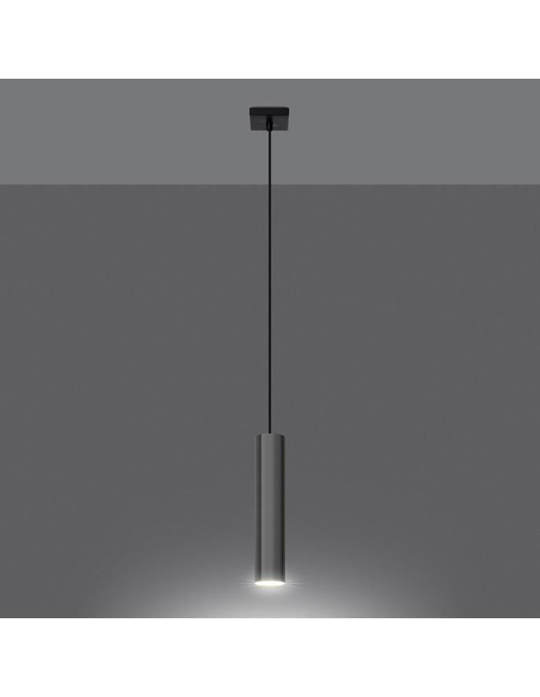 Pendant lamps - Sollux LAGOS 1 chrome pendant lamp SL.1204 - product kolory-swiatla.pl 3