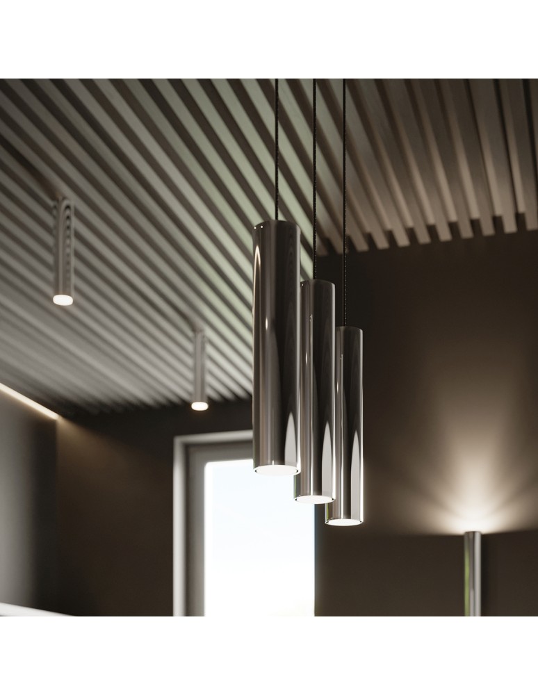 Pendant lamps - Sollux LAGOS 1 chrome pendant lamp SL.1204 - product kolory-swiatla.pl 7