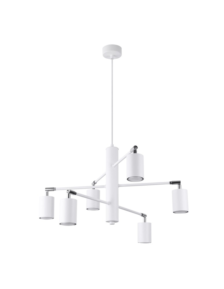Chandeliers - Sollux Chandelier LEMMI 6 white SL.1206 - product kolory-swiatla.pl 1