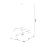 Chandeliers - Sollux Chandelier LEMMI 6 white SL.1206 - product 5