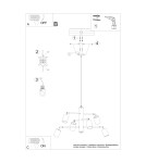 Chandeliers - Sollux Chandelier LEMMI 6 white SL.1206 - product 6