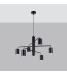 Chandeliers - Sollux Chandelier LEMMI 6 black SL.1207 - product 2