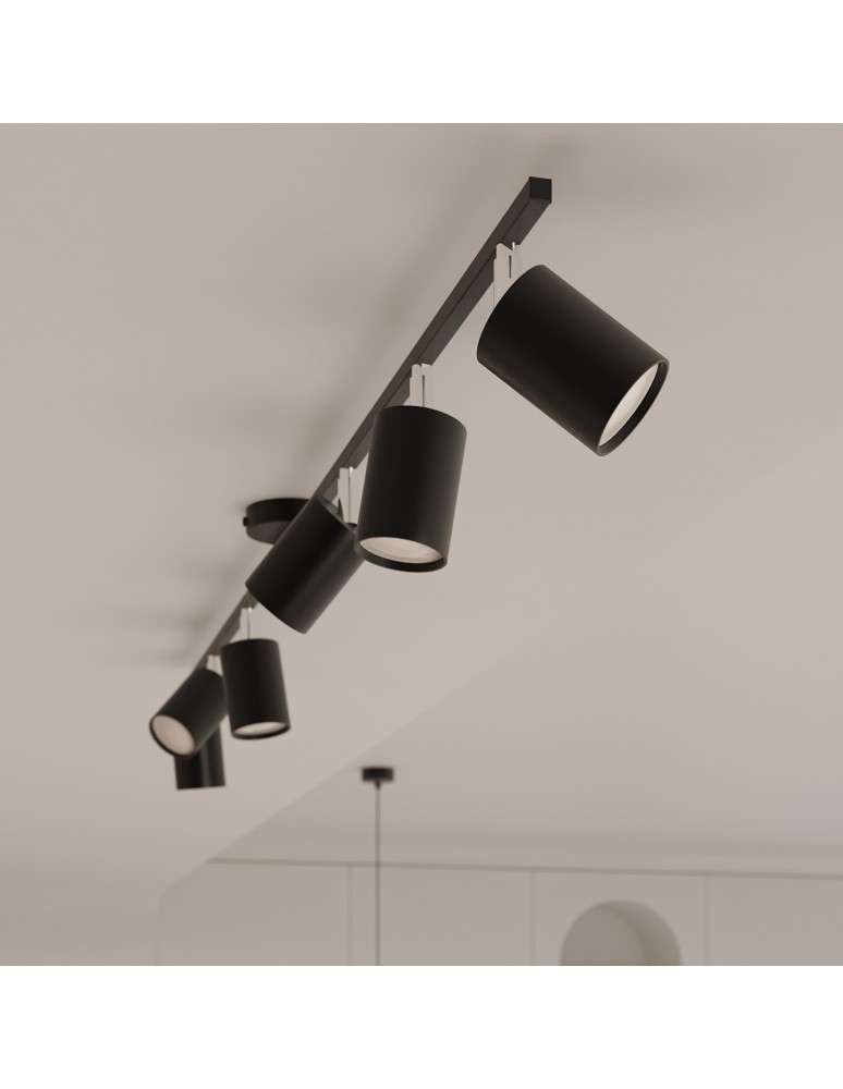 Chandeliers - Sollux Chandelier LEMMI 6 black SL.1207 - product kolory-swiatla.pl 7