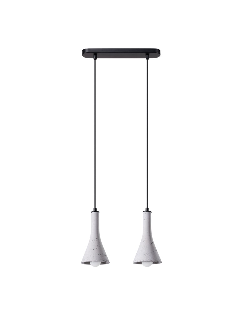 Pendant lamps on a strip - Sollux REA 2 concrete pendant lamp SL.1224 - product kolory-swiatla.pl 1