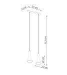 Pendant lamps on a strip - Sollux REA 2 concrete pendant lamp SL.1224 - product 5