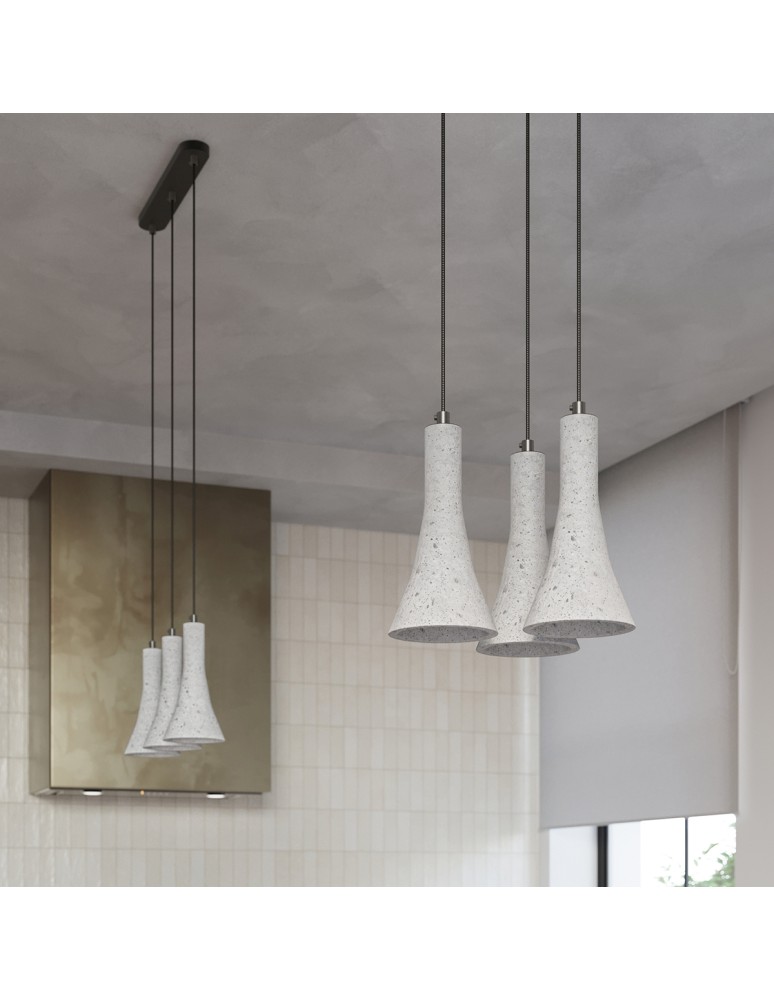 Pendant lamps on a strip - Sollux REA 2 concrete pendant lamp SL.1224 - product kolory-swiatla.pl 7