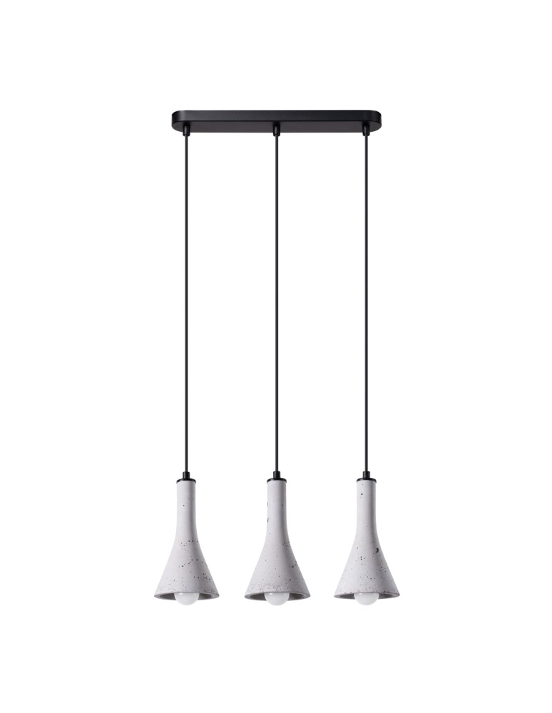 Pendant lamps on a strip - Sollux REA 3L concrete pendant lamp SL.1225 - product kolory-swiatla.pl 1