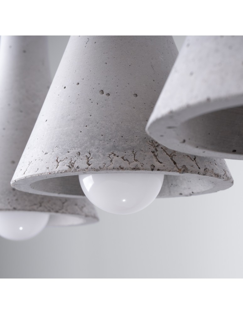 Pendant lamps on a strip - Sollux REA 3L concrete pendant lamp SL.1225 - product kolory-swiatla.pl 4