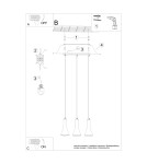 Pendant lamps on a strip - Sollux REA 3L concrete pendant lamp SL.1225 - product 6