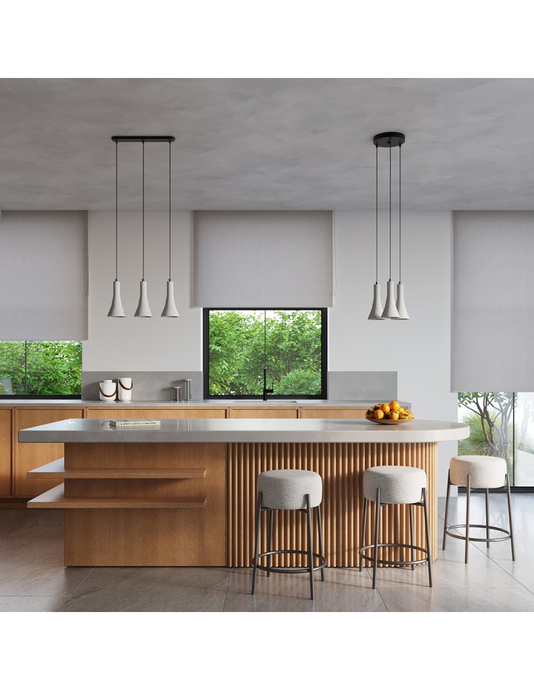 Pendant lamps on a strip - Sollux REA 3L concrete pendant lamp SL.1225 - product kolory-swiatla.pl 8