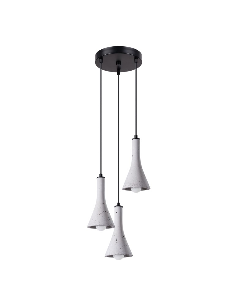 Pendant lamps - Sollux REA 3P concrete pendant lamp SL.1226 - product kolory-swiatla.pl 1