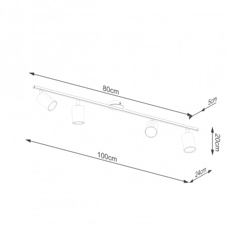 Sollux Plafon LEMMI 4L biały SL.1227