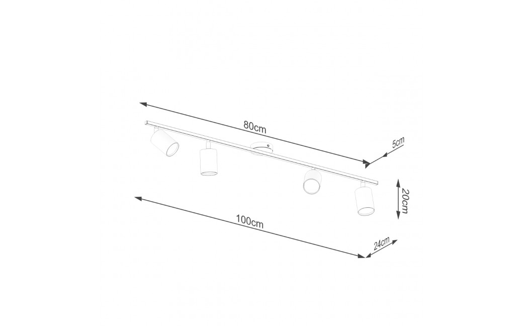 Sollux Plafon LEMMI 4L biały SL.1227