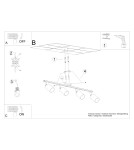 Adjustable ceiling lamps - spots - Sollux Plafond LEMMI 4L white SL.1227 - product 5