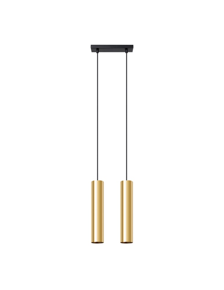 Pendant lamps - Sollux LAGOS 2 pendant lamp glossy gold SL.1241 - product kolory-swiatla.pl 1
