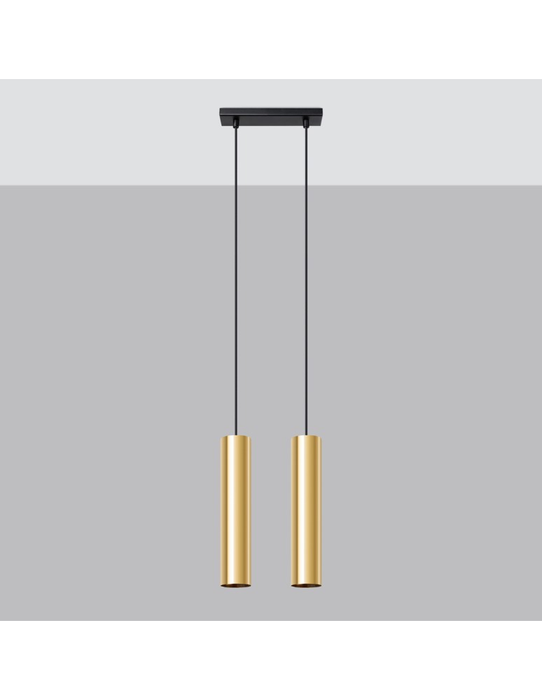 Pendant lamps - Sollux LAGOS 2 pendant lamp glossy gold SL.1241 - product kolory-swiatla.pl 2