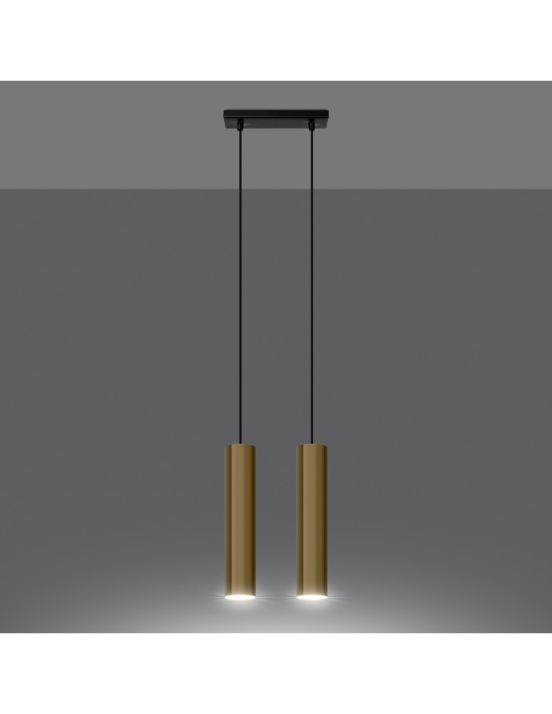 Pendant lamps - Sollux LAGOS 2 pendant lamp glossy gold SL.1241 - product kolory-swiatla.pl 3