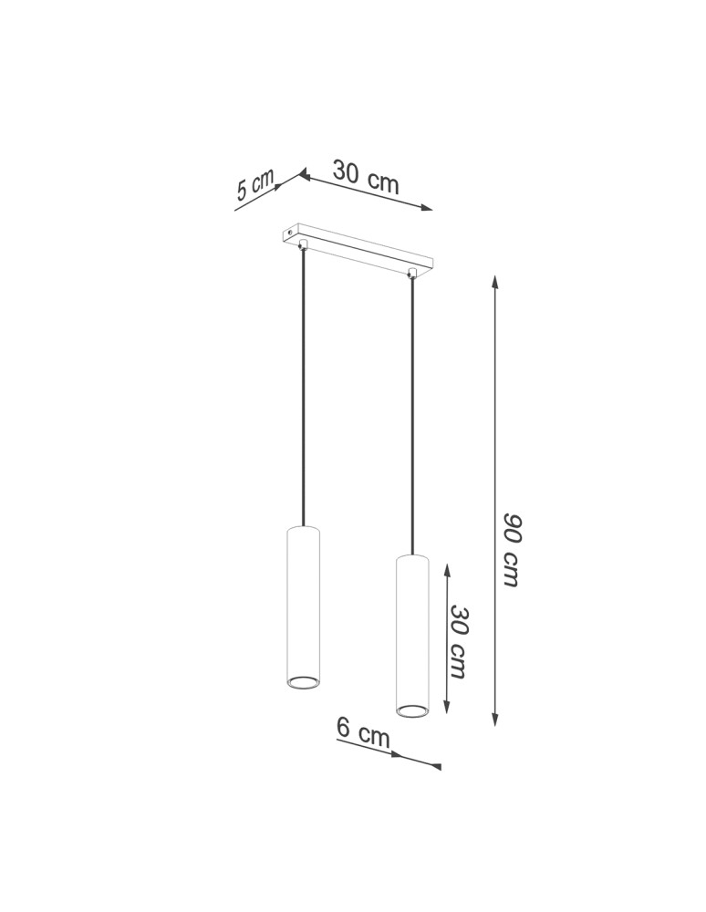 Pendant lamps - Sollux LAGOS 2 pendant lamp glossy gold SL.1241 - product kolory-swiatla.pl 5