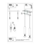 Pendant lamps - Sollux LAGOS 2 pendant lamp glossy gold SL.1241 - product 6