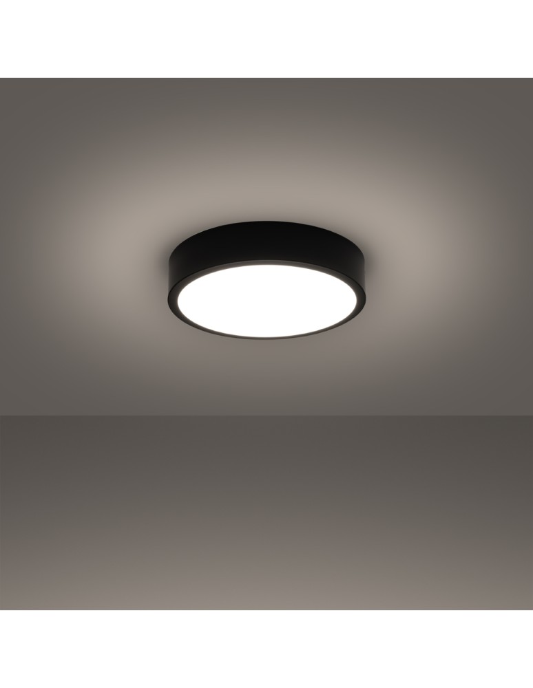 LED Plafonds - Sollux Plafond ONYX 30 black LED 3000K SL.1242 - product kolory-swiatla.pl 3