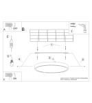 LED Plafonds - Sollux Plafond ONYX 30 black LED 3000K SL.1242 - product 6