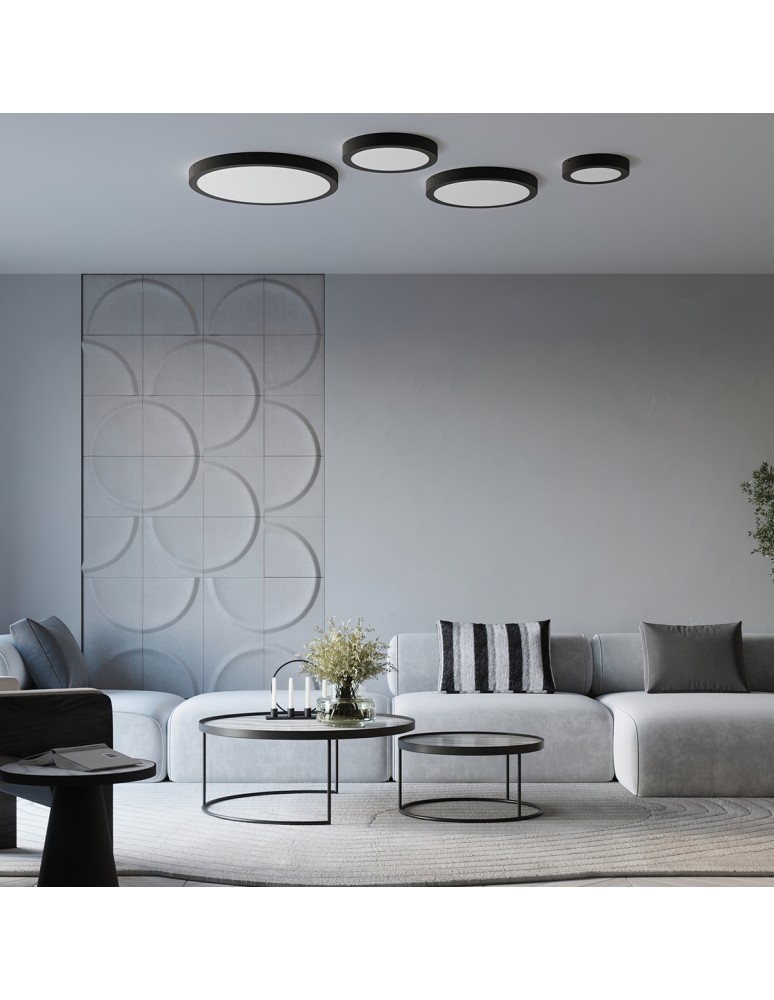 LED Plafonds - Sollux Plafond ONYX 30 black LED 3000K SL.1242 - product kolory-swiatla.pl 9