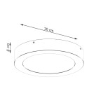 LED Plafonds - Sollux Plafond ONYX 30 white LED 3000K SL.1243 - product 5