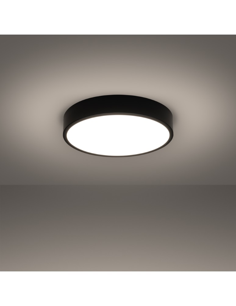 LED Plafonds - Sollux Plafond ONYX 40 black LED 3000K SL.1244 - product kolory-swiatla.pl 3