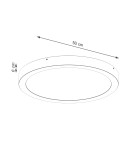 LED Plafonds - Sollux Plafond ONYX 50 black LED 3000K SL.1246 - product 5