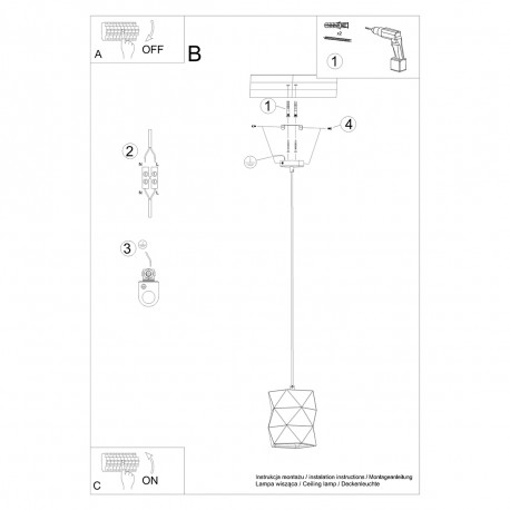 Sollux Lampa wisząca ceramiczna GOBI SL.1250