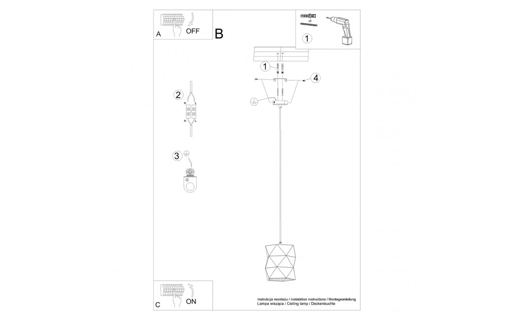 Sollux Lampa wisząca ceramiczna GOBI SL.1250