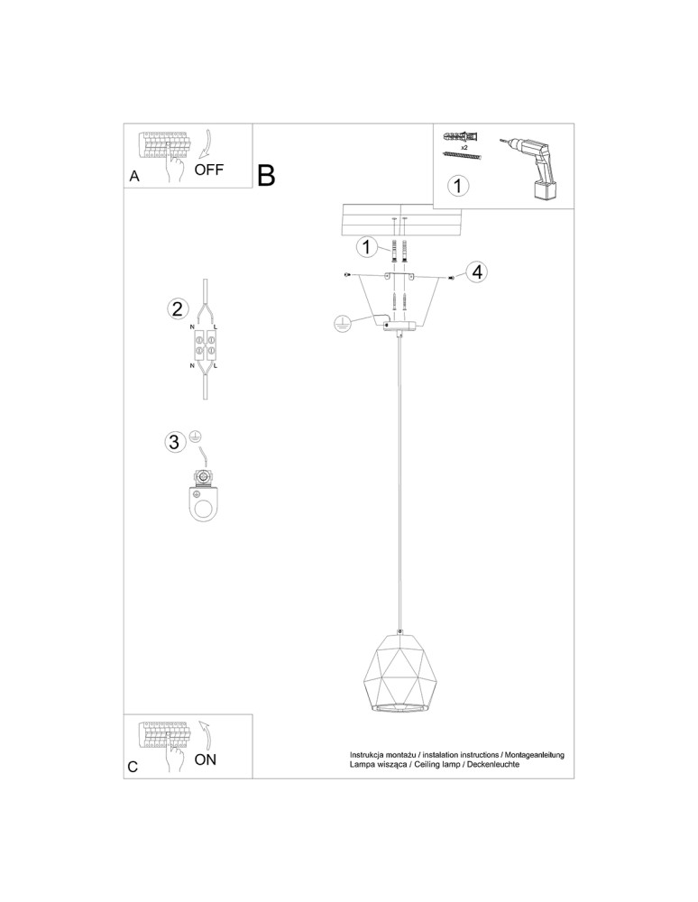 Pendant lamps - Sollux MINT ceramic pendant lamp SL.1251 - product kolory-swiatla.pl 6